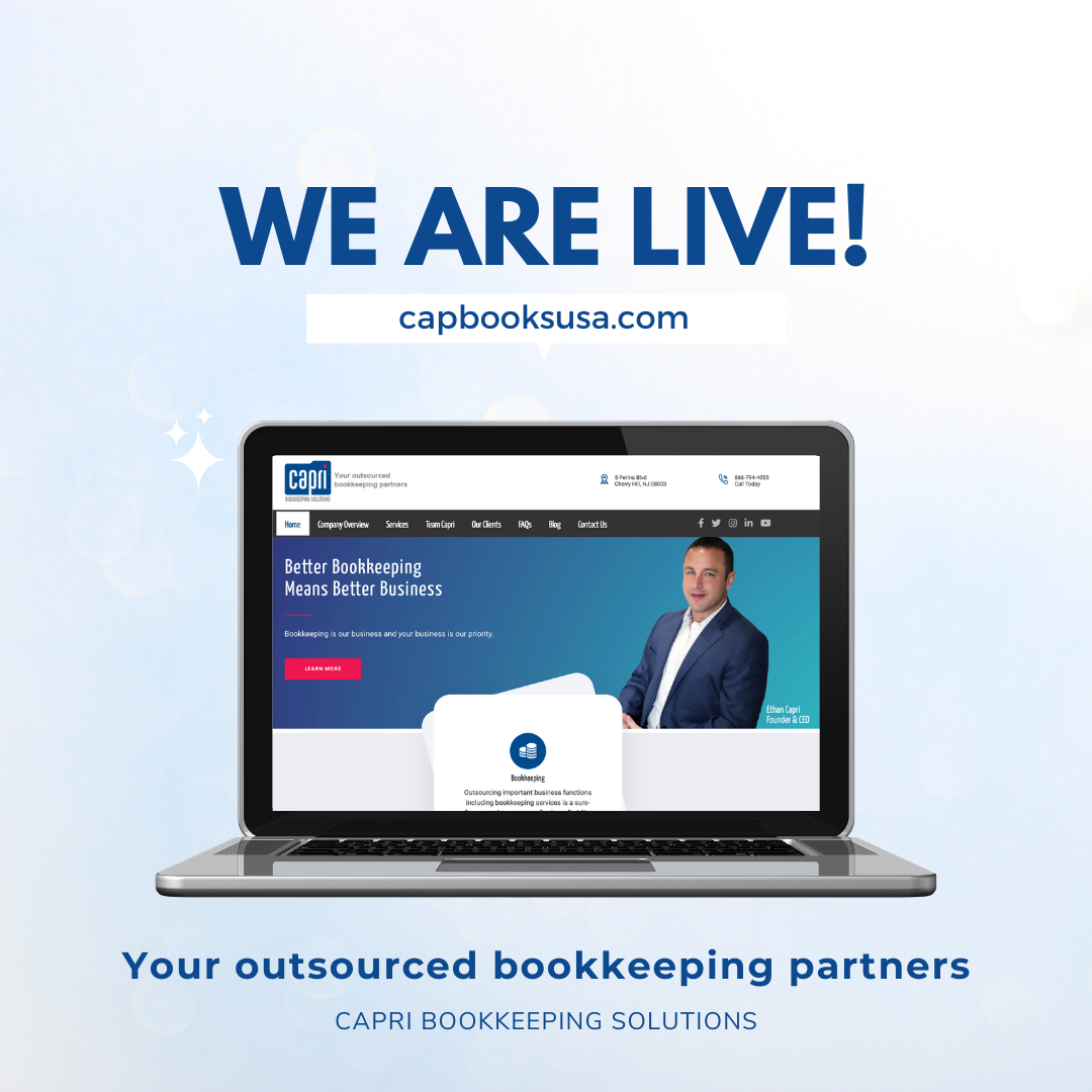 New Site Launch Capri Bookkeeping